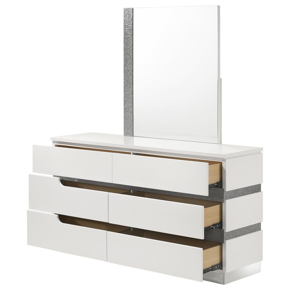 New Heritage Design Paradox Dresser Mirror in White Gloss, , large