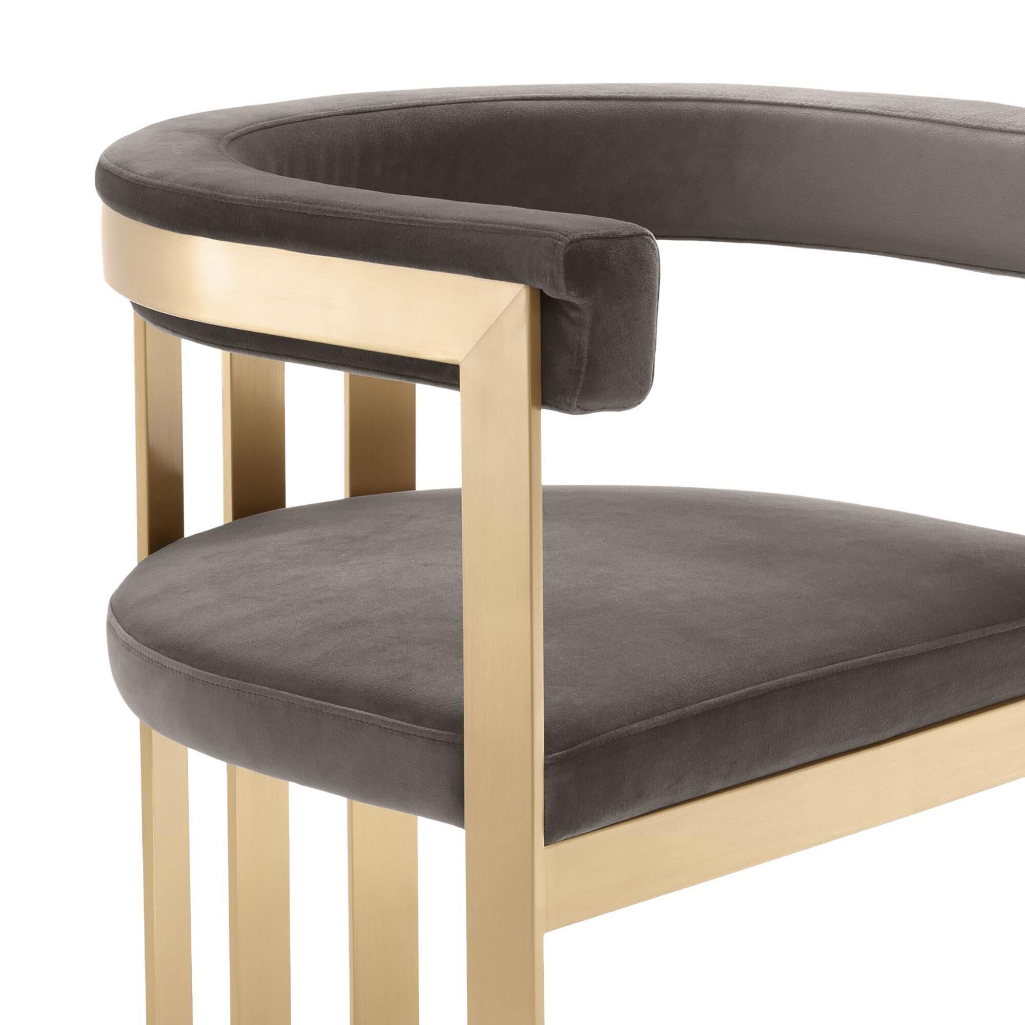 Brushed brass sales dining chair
