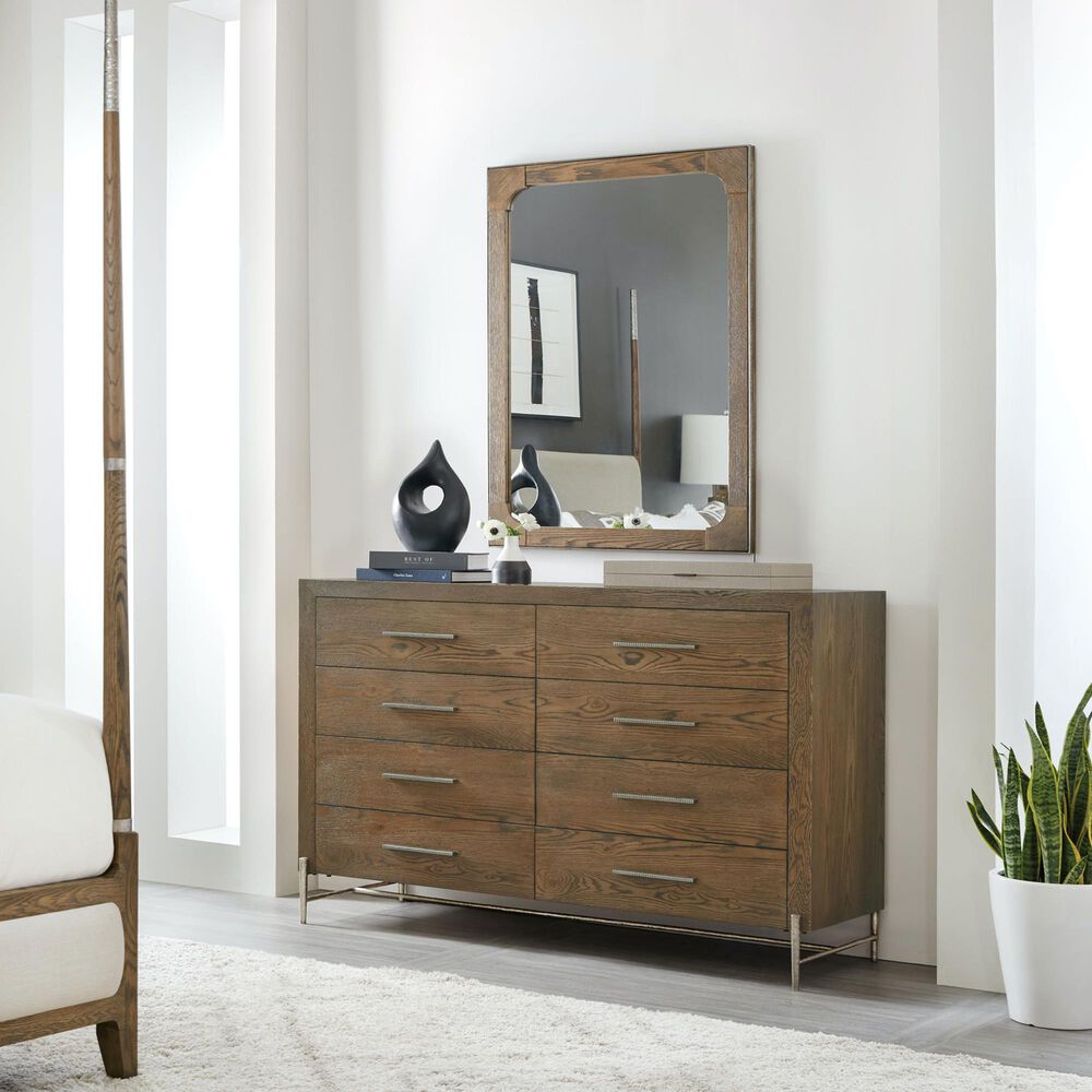 Hooker Furniture Chapman 8-Drawer Dresser in Warm Brown and Pewter, , large
