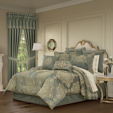 J. Queen New York Soprano 4-Piece Queen Comforter Set in Eucalyptus, Gold and Ivory, , large