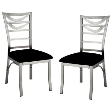 Furniture of America Griffin Side Chair in Silver (Set of 2), , large