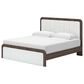 Ashley Kendanport King Platform Upholstered Bed in Brown and White, , large