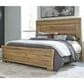 Ashley Galliden King Panel Bed in Light Brown, , large