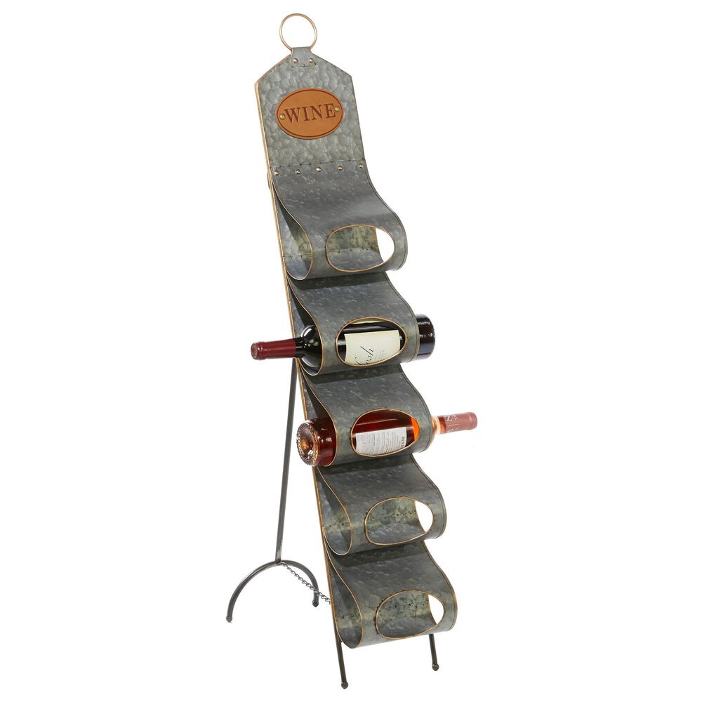 Maple and Jade 40" Standing Wine Rack in Grey, , large