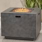 Noble House Wellington 33" Square Concrete-Look Fire Pit in Brushed Brown, , large