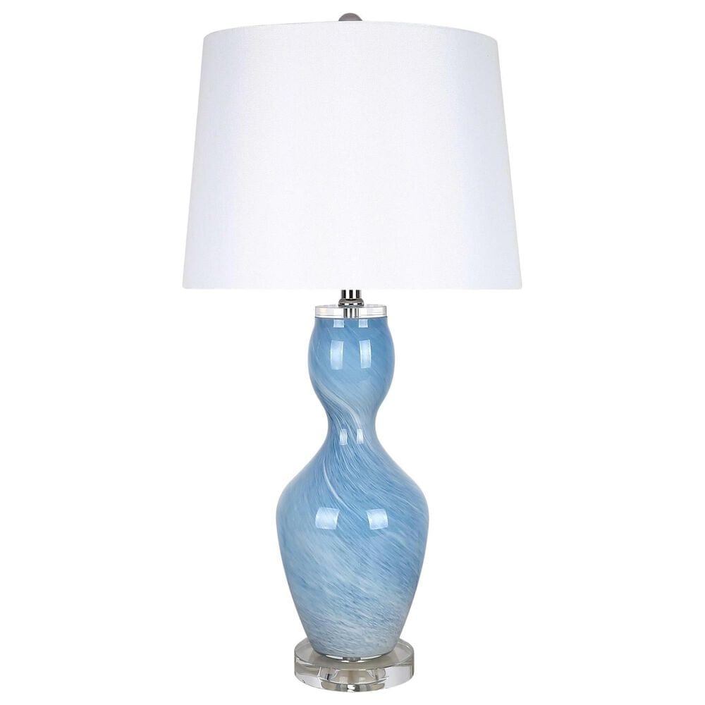 Classy Art Wholesalers Azure Elegance Table Lamp in Blue, White and Clear, , large