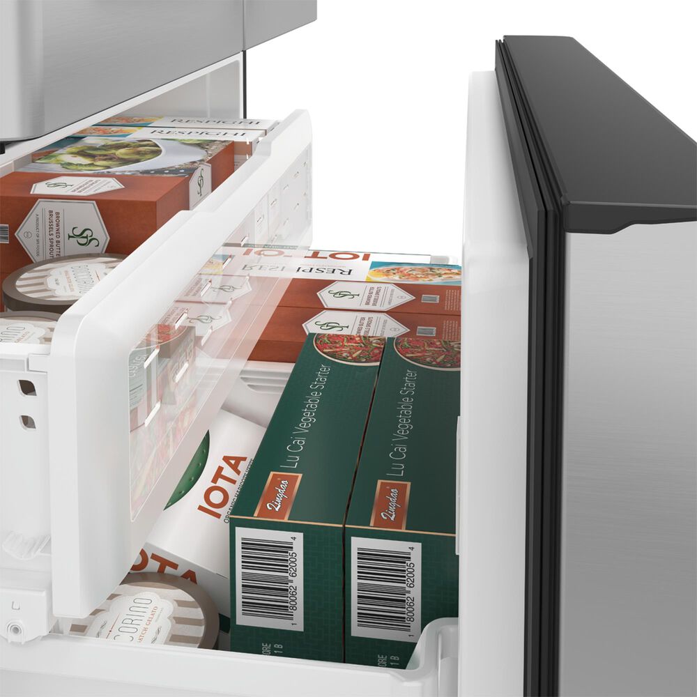 Cafe 4-Piece Kitchen Package with 22.1 Cu. Ft. French Door Refrigerator and Electric Range in Stainless Steel, , large