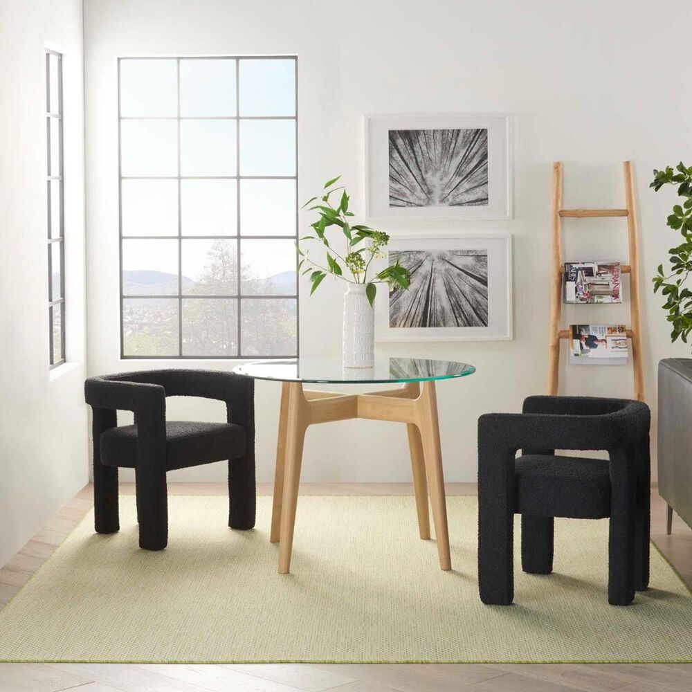 Nourison Courtyard Ivory and Green 7&#39; x 10&#39; Indoor/Outdoor Area Rug, , large