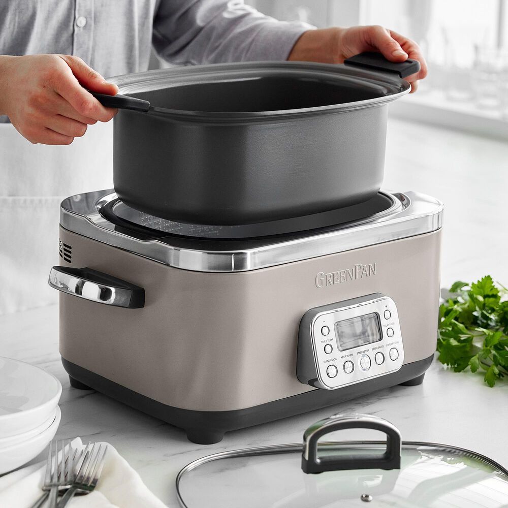 Green Pan Elite 14-In-1 6 Quart Slow Cooker in Clay, , large