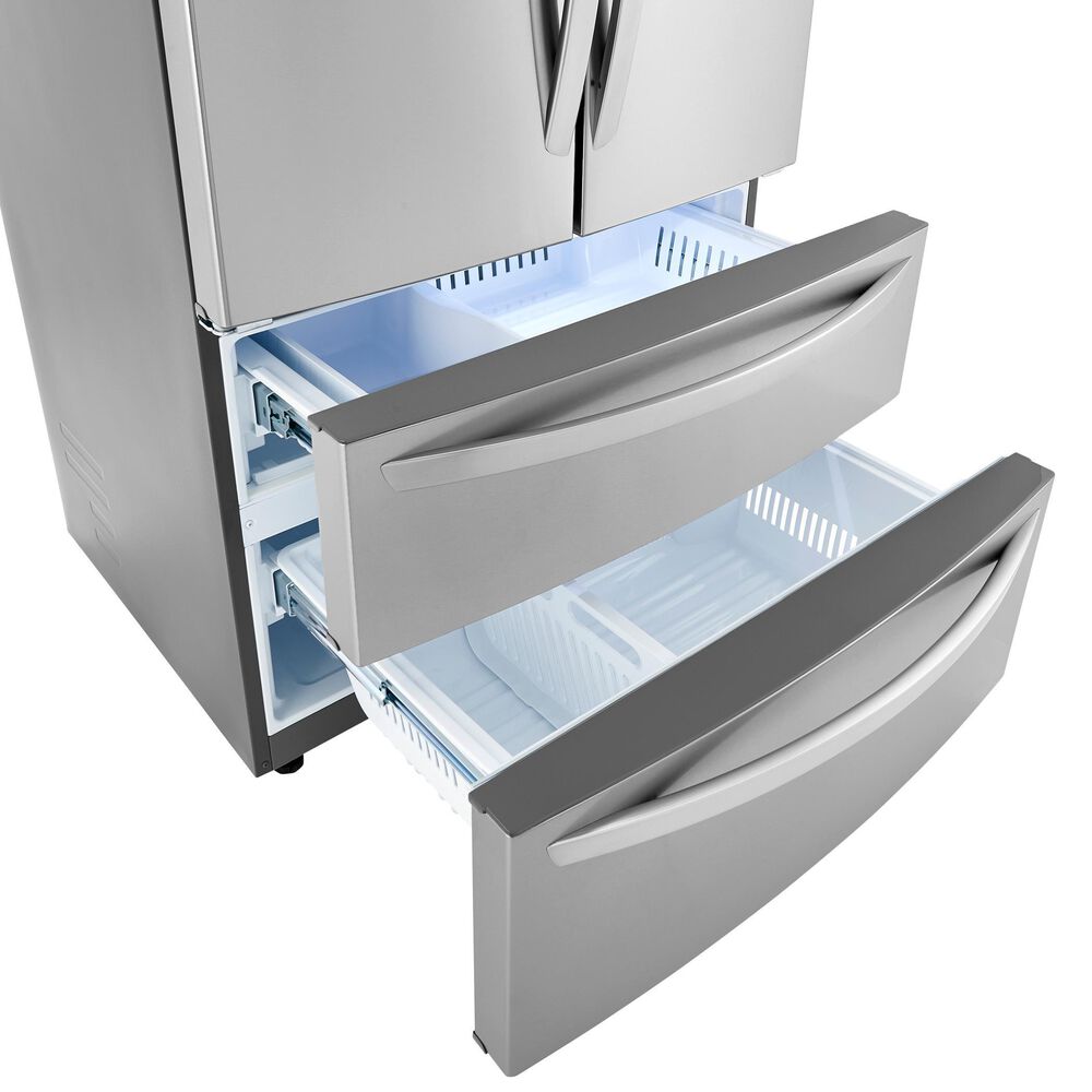 LG 27 Cu. Ft. 4-Door Non-Dispenser French Door Refrigerator in Stainless Steel, , large