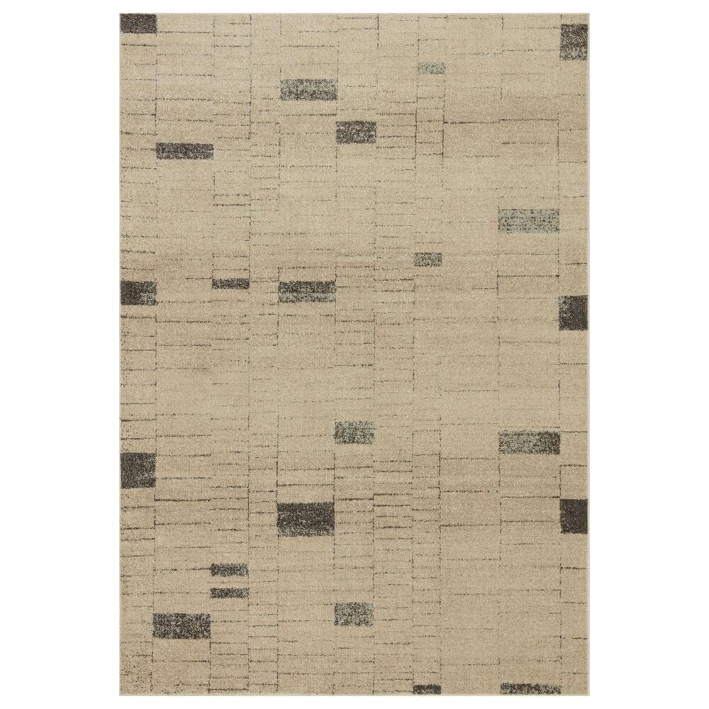 Loloi II Bowery 6'7" x 9'7" Slate and Taupe Area Rug, , large