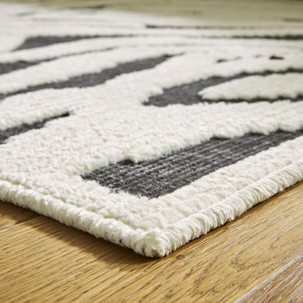 Ashley Thomwith 8&#39; x 10&#39;2&quot; Black and Ivory Indoor/Outdoor Area Rug, , large