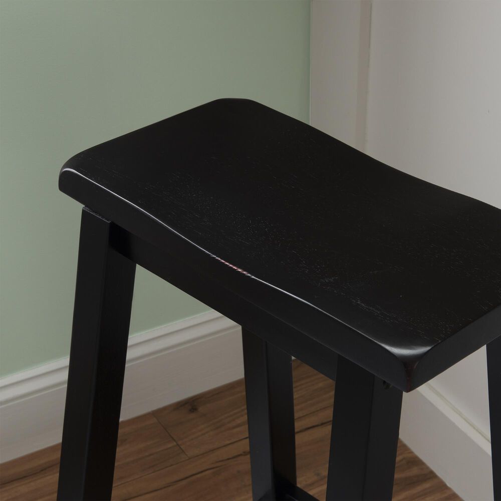 Linon Home Decor Beamon Bar Stool in Antique Black, , large