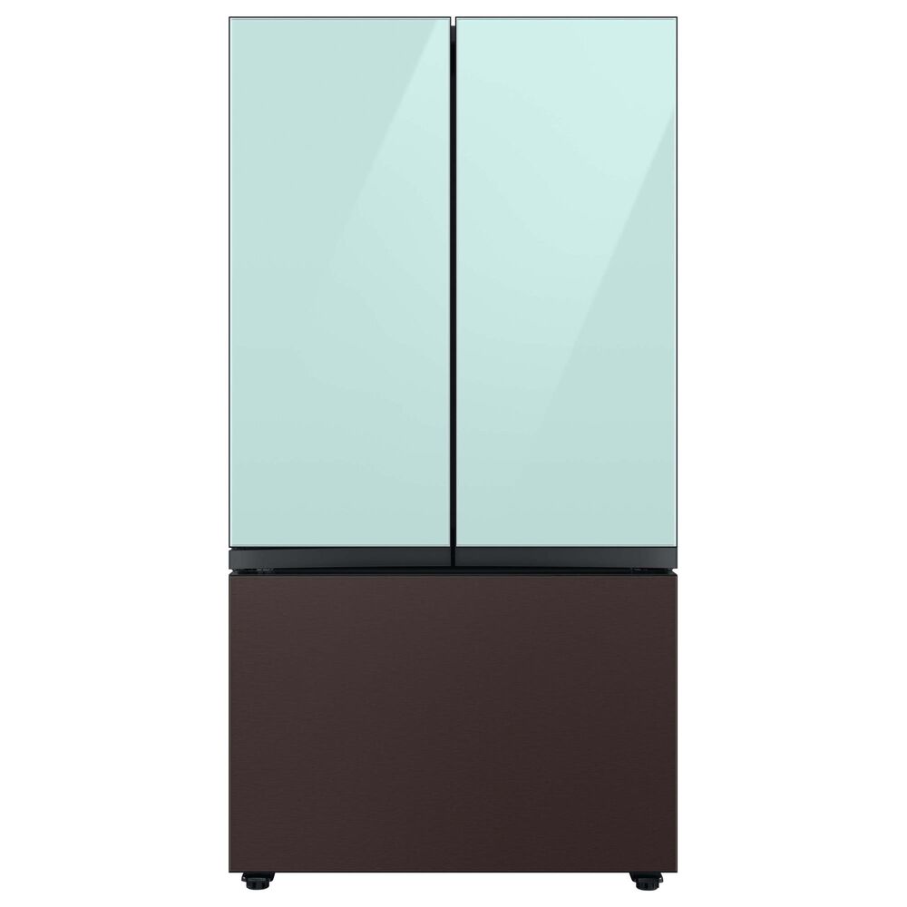 Samsung Bespoke Bespoke 3-Door French Door Refrigerator Top Panel in Morning Blue Glass, , large