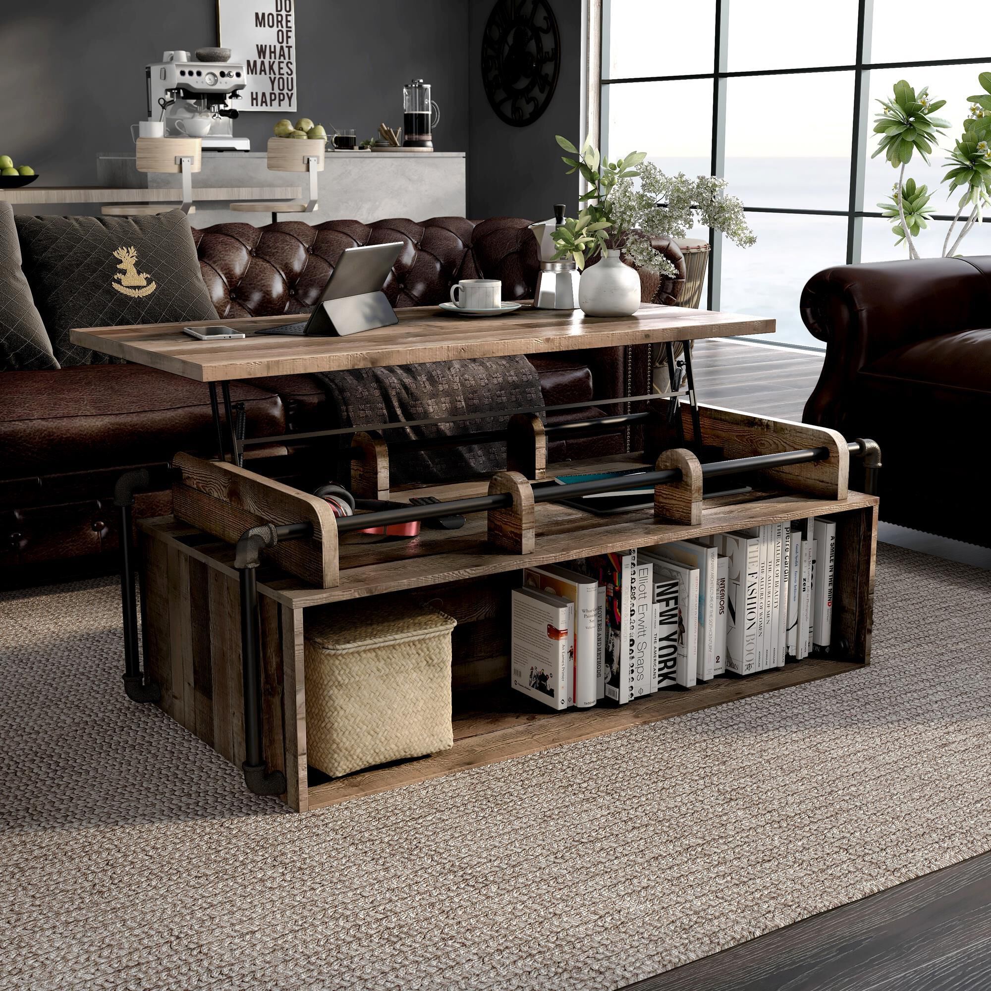 Barnwood lift top coffee on sale table