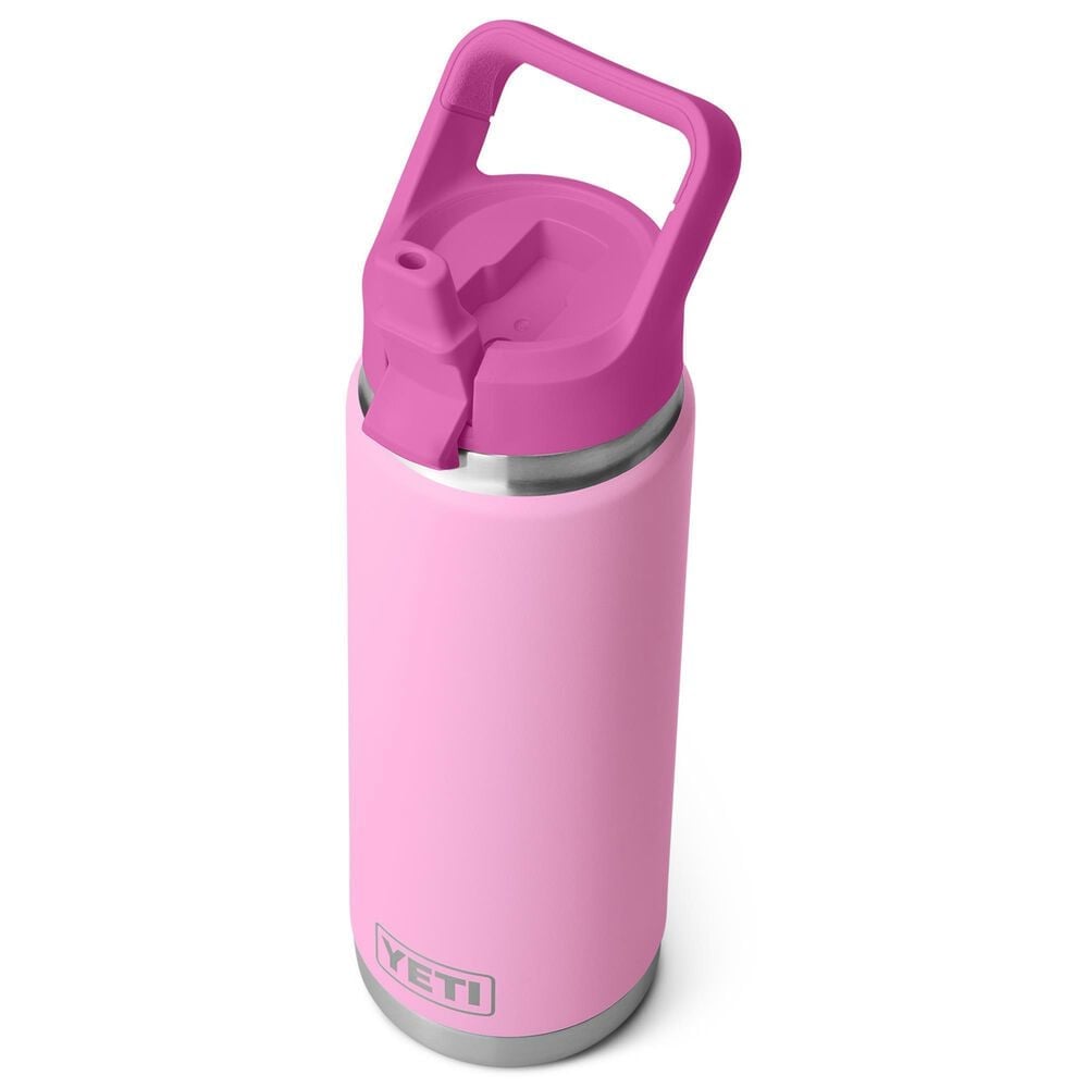 YETI Rambler 26 Oz Water Bottle with Color-Blocked Straw Cap in Power Pink and Wildflower, , large