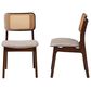 Baxton Studio Dannon Side Chair in Walnut Brown and Light Brown (Set of 2), , large