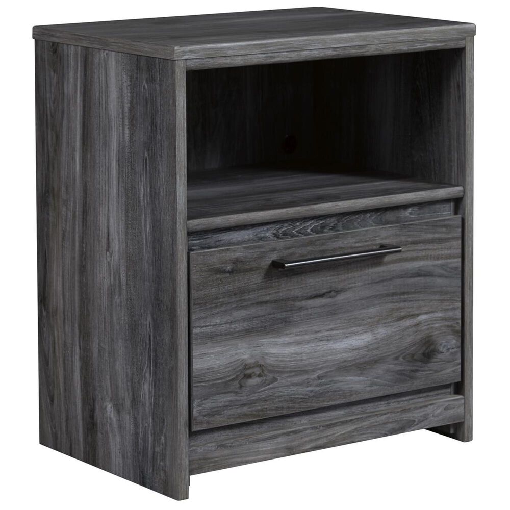 Ashley Baystorm 1-Drawer Nightstand in Smoke Gray, , large