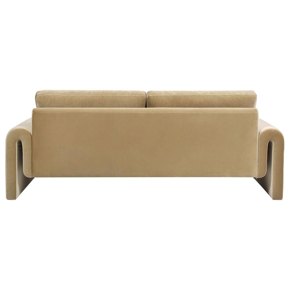 Jennifer Taylor Home Mason Stationary Sofa in Camel Brown Beige Velvet, , large