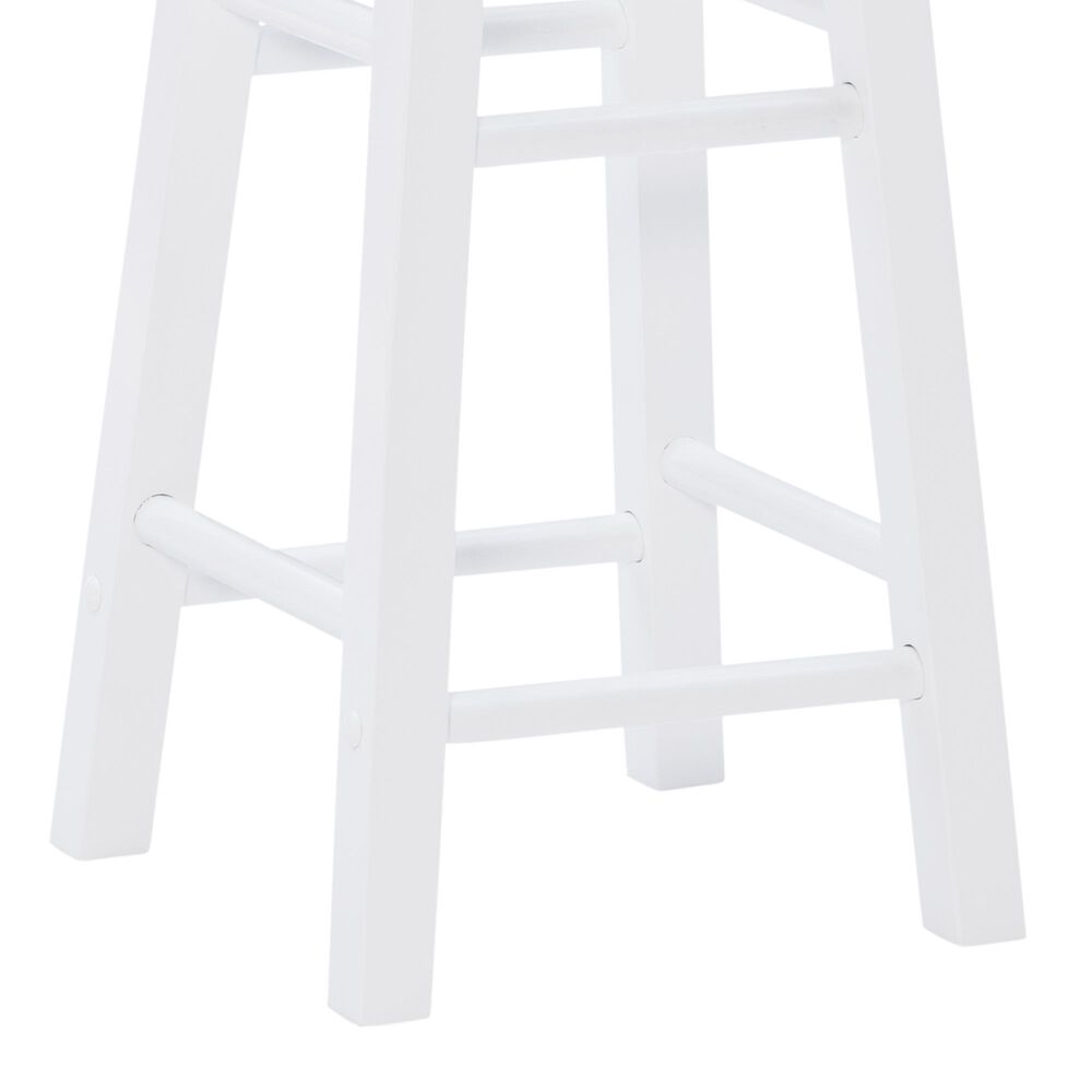 Linon Home Decor Abby 24" Counter Stool in White, , large