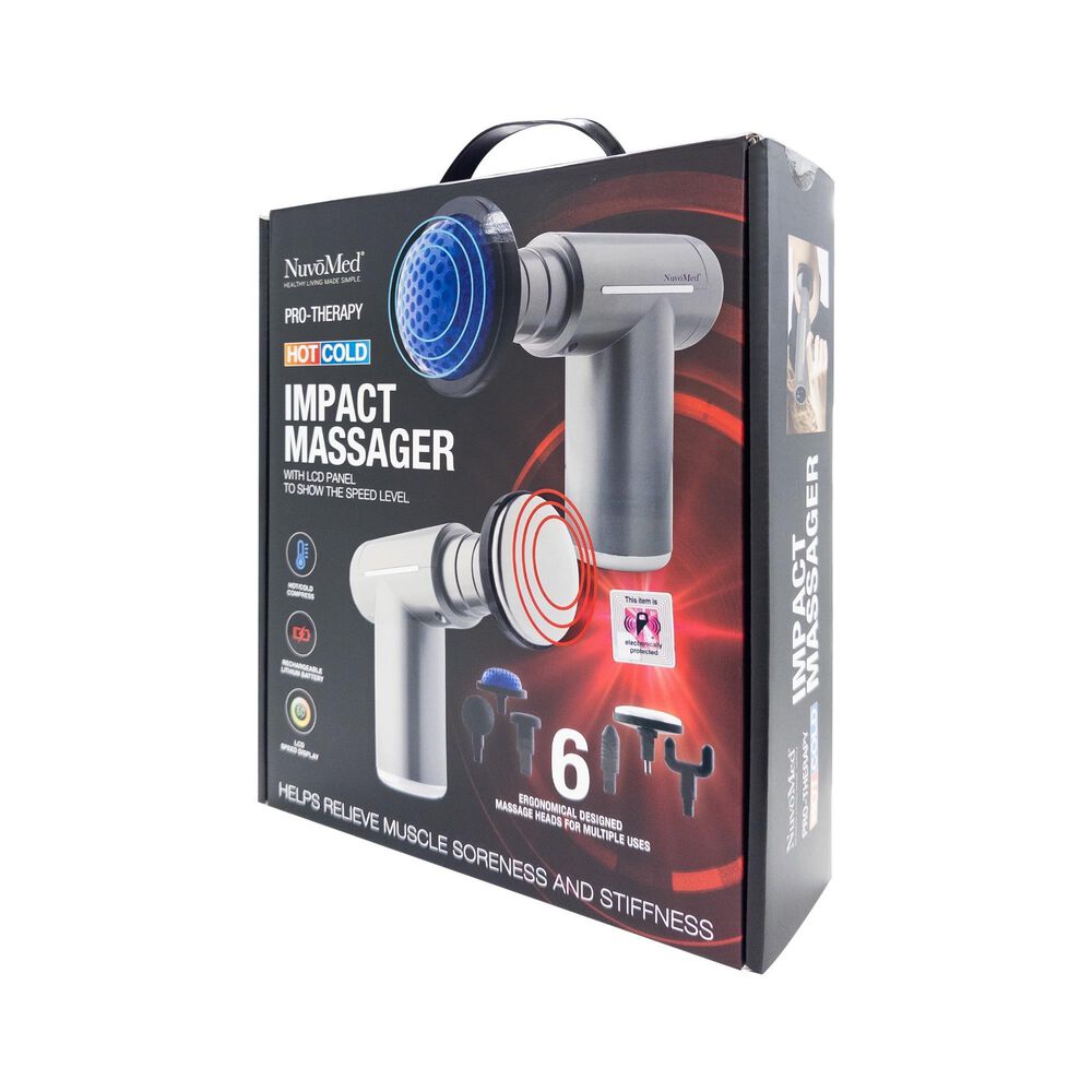 Nuvomed Pro-Therapy Hot &amp; Cold Impact Massager with LCD Display in Gray, , large