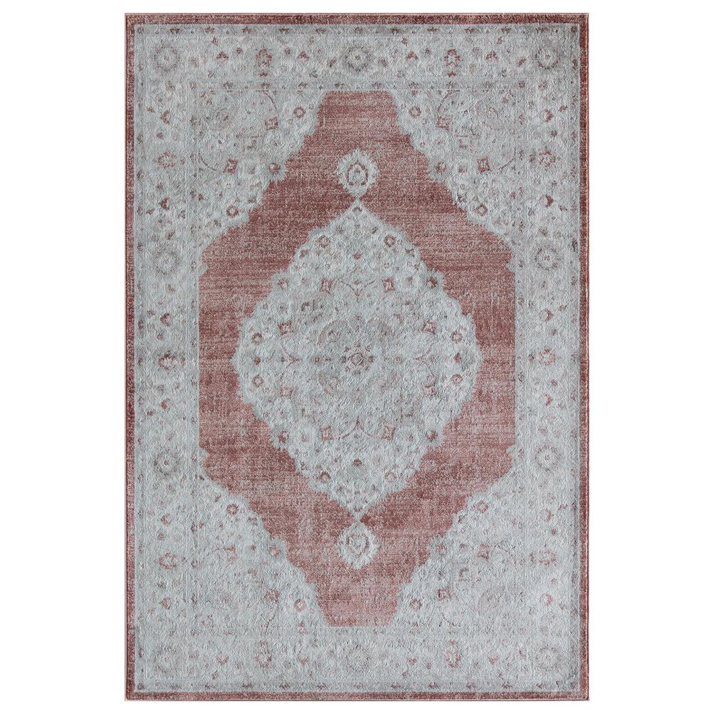 Rugs America Samina Coral Bells 5"3" x 7" White and Red Area Rug, , large