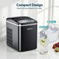 Euhomy 35 Lbs Portable Nugget Ice Maker with Auto-Cleaning in Black, , large