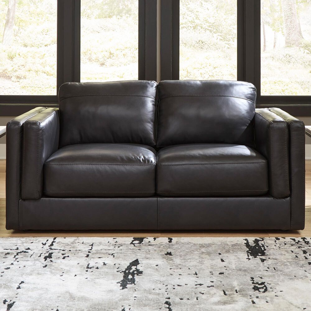 Ashley Amiata Stationary Loveseat in Onyx, , large