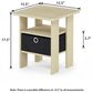 HOMLUX 1-Drawer End Table in Steam Beech, , large