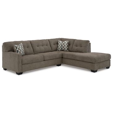 Signature Design by Ashley Mahoney 2-Piece Right Facing Sectional with Chaise in Chocolate, , large