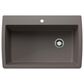 Blanco Diamond 33.5" Super Single Dual Mount Kitchen Sink in Volcano Gray, , large