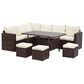 Hearth and Haven 7-Piece Outdoor Dining Set with Beige Cushion in Brown, , large