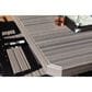 Amish Orchard 7-Piece Fire Table Set in Coastal Gray and Black, , large