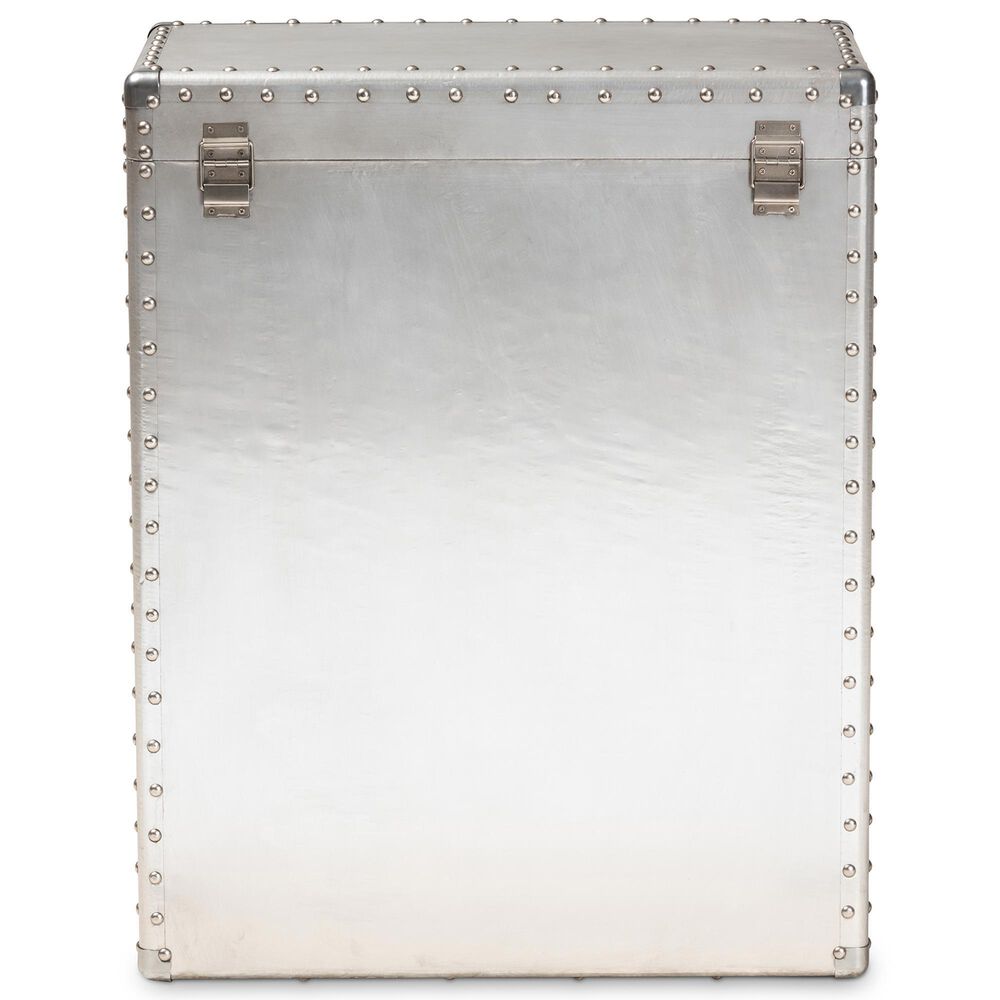 Baxton Studio Serge 3-Drawer Accent Storage Cabinet in Silver, , large