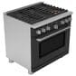 Cafe 5.75 Cu. Ft. Freestanding Dual Fuel Range in Matte Black and Brushed Stainless, , large