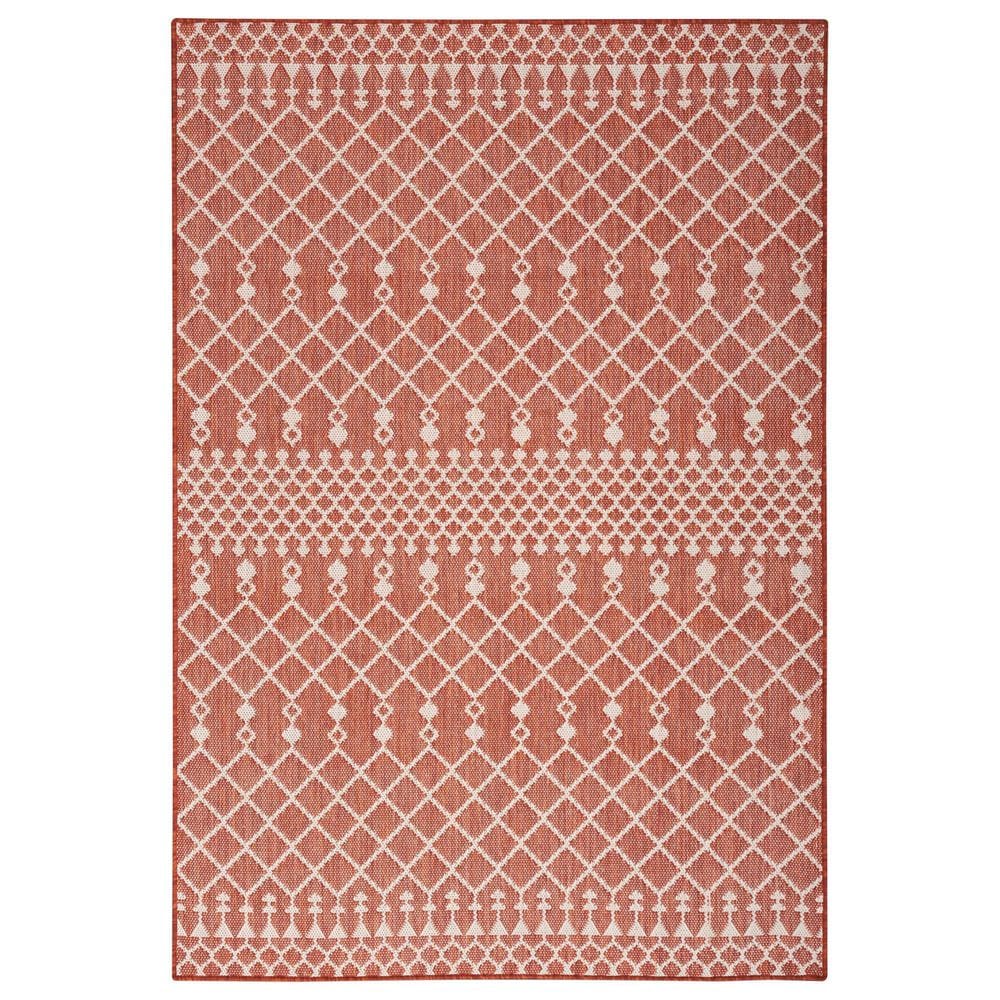 Nourison Positano Southwestern Terracotta 4" x 6" Indoor/Outdoor Area Rug, , large