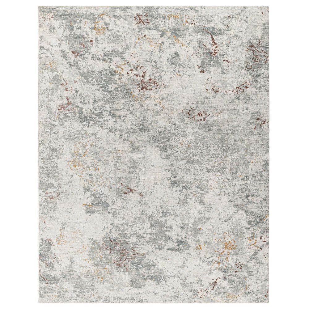 Surya Dresden White, Gray, Medium Gray, Light Slate, Rust and Mustard 2" x 2"11" Area Rug, , large