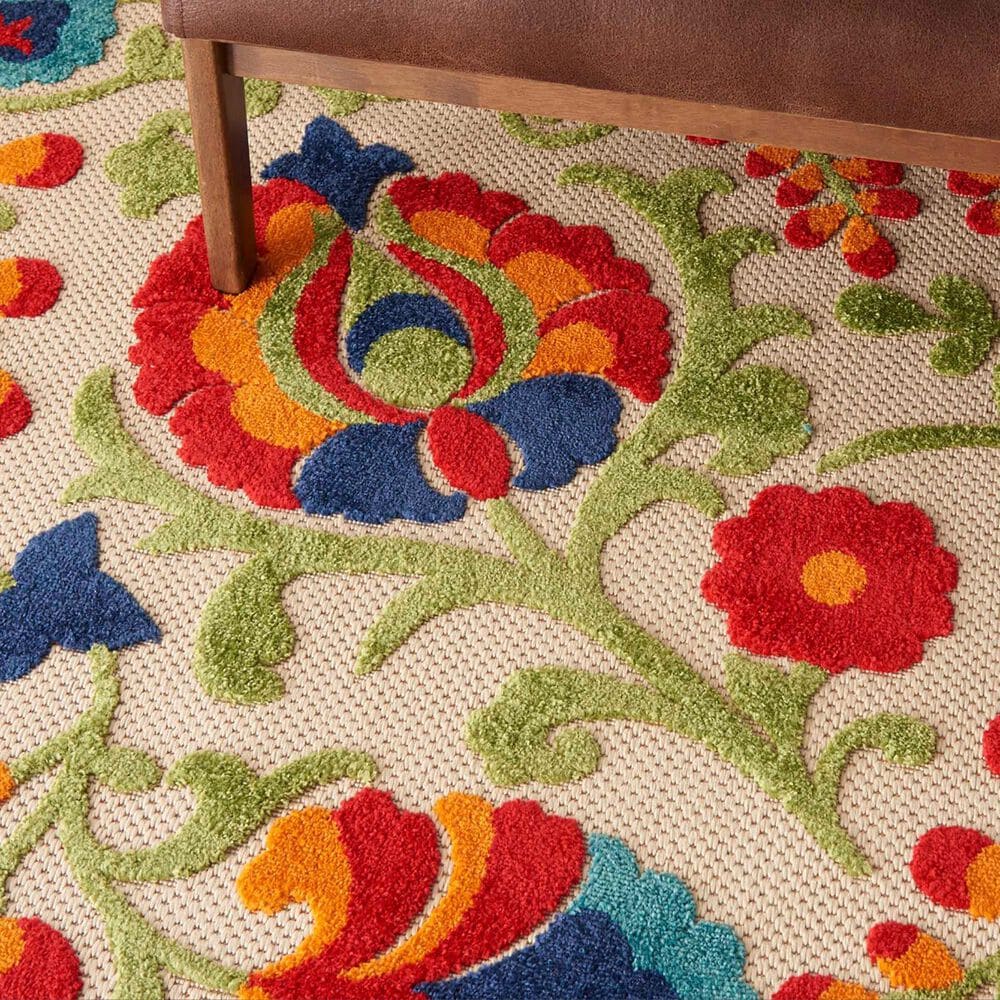 Nourison Aloha ALH17 3&#39; x 5&#39; Multicolor Indoor/Outdoor Area Rug, , large
