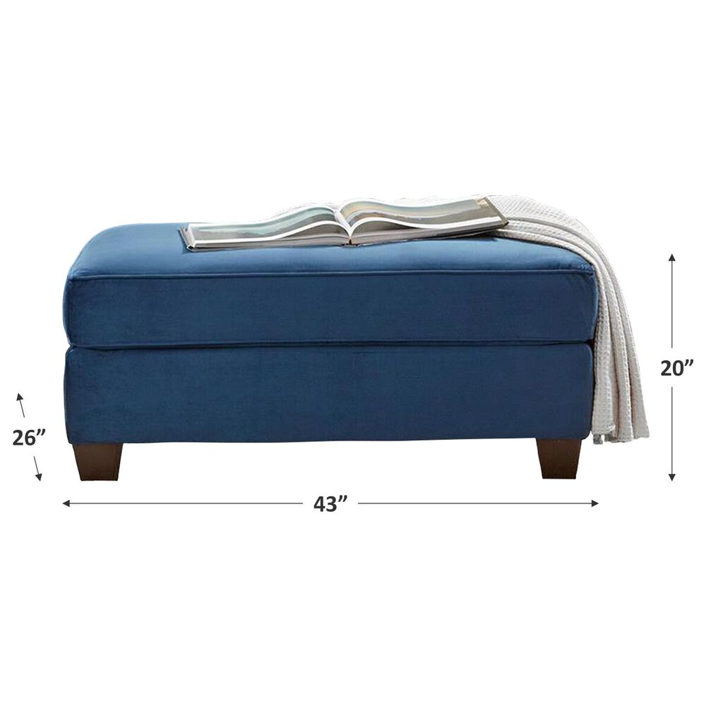 Arapahoe Home Cocktail Ottoman in Velour Navy, , large