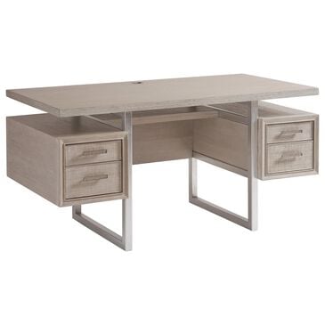 Lexington Home Brands Evanston Writing Desk in Misty White and Silver, , large