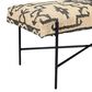 L.R. Home Barkley 48" Bench with Cream Cushion in Black, , large