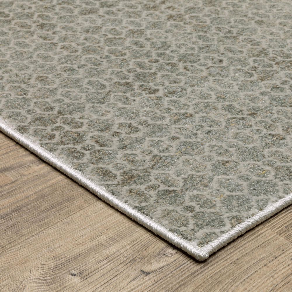 Oriental Weavers Mallory MAL04 Grey and Blue 2'3" x 7'6" Runner, , large