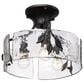 Golden Lighting Calla 3-Light Semi-Flush in Natural Black, , large