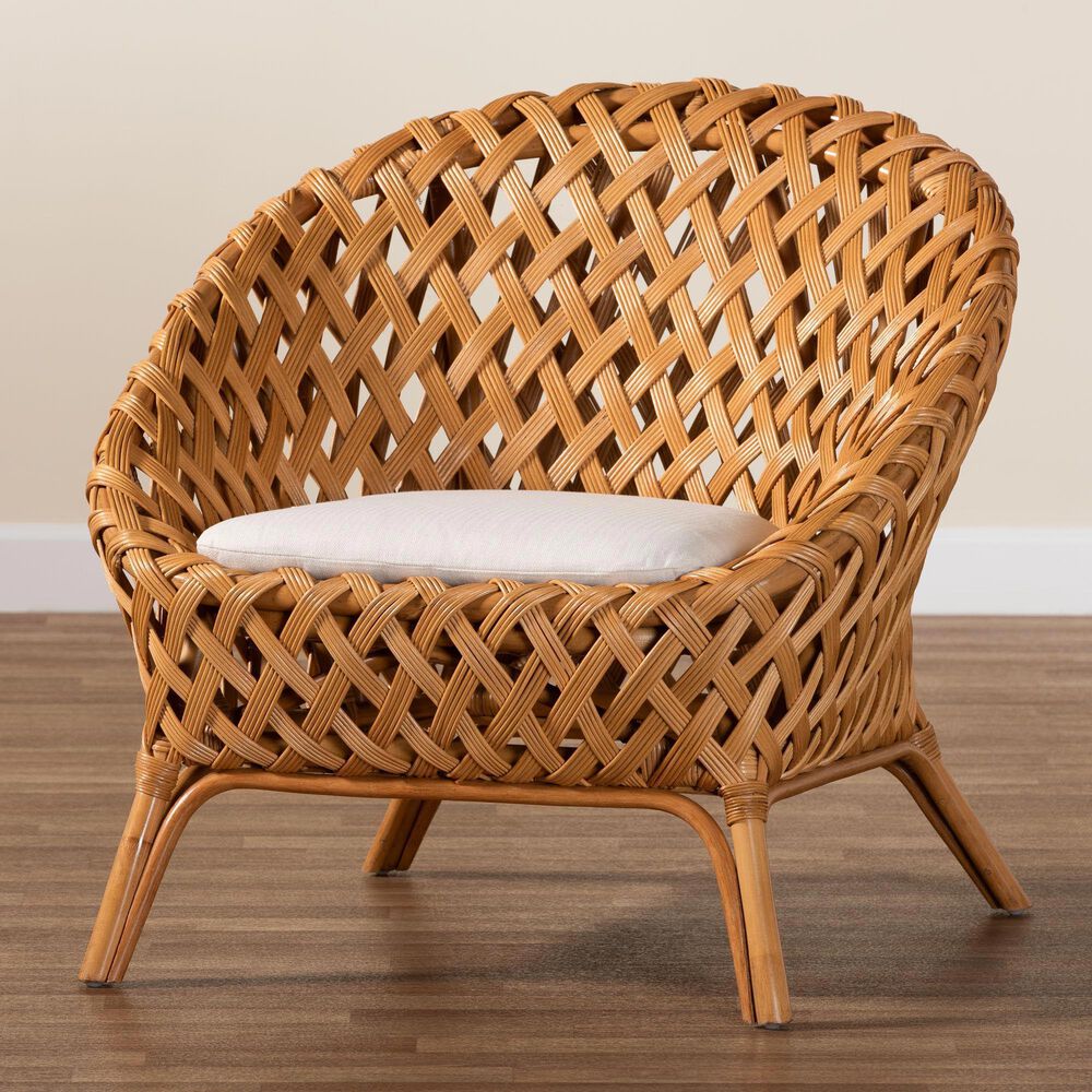 Baxton Studio Robista Accent Chair in Light Honey, , large