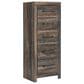 Ashley Drystan 5-Piece Full Storage Bedroom Set in Brown Rustic, Burnt Orange and Teal, , large