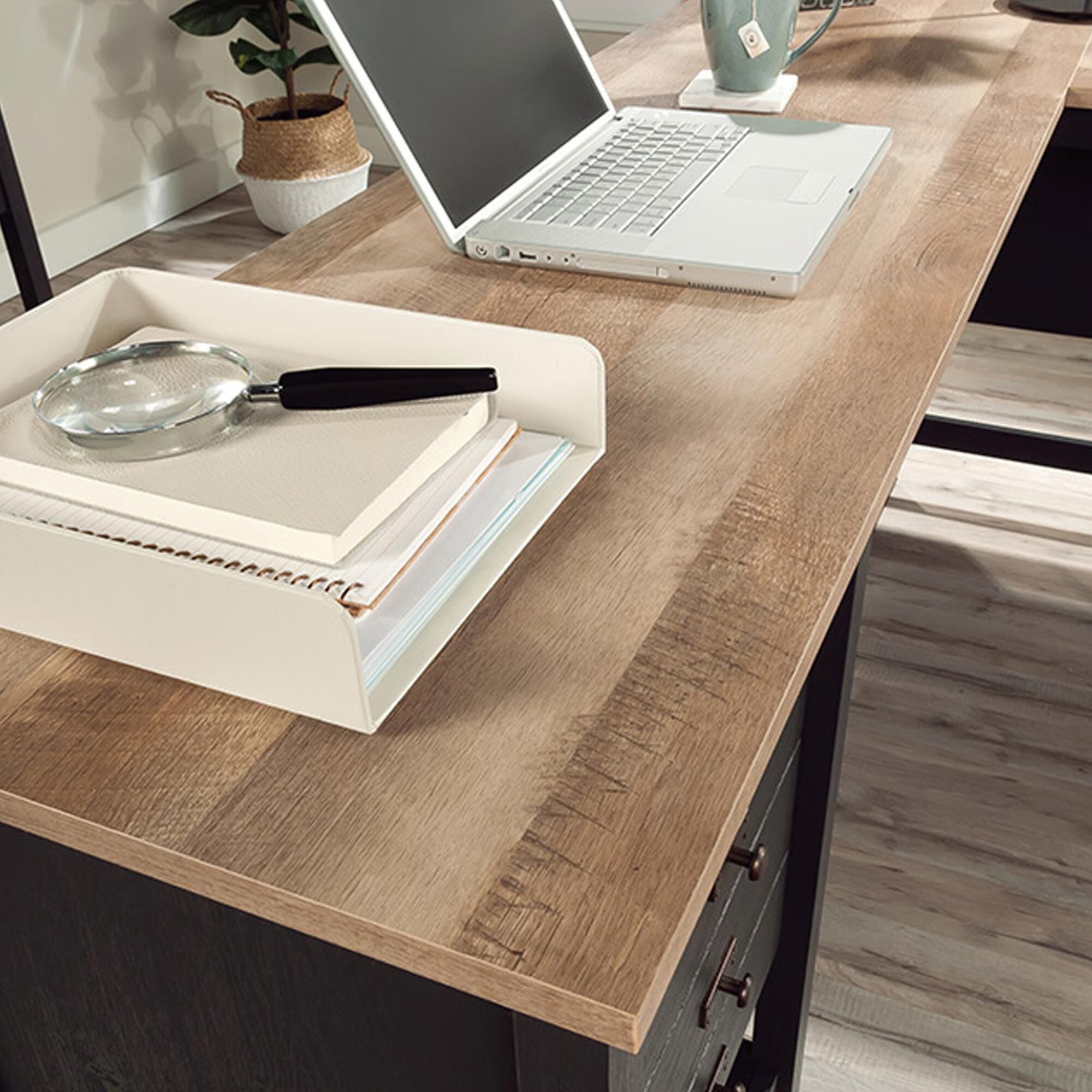 Sauder lintel shop oak desk