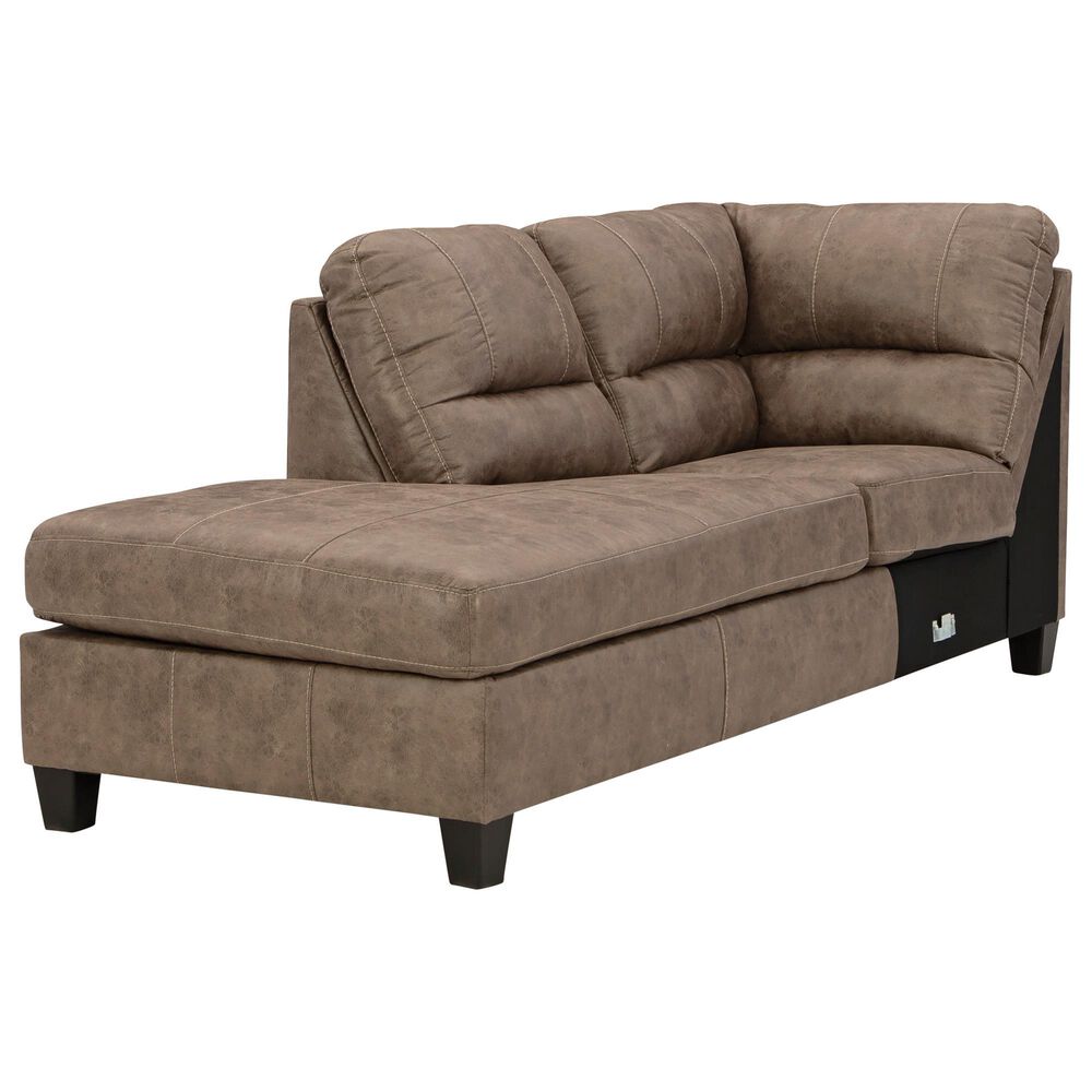Ashley Navi 2-Piece Right Facing Stationary Sleeper Sectional in Fossil, , large