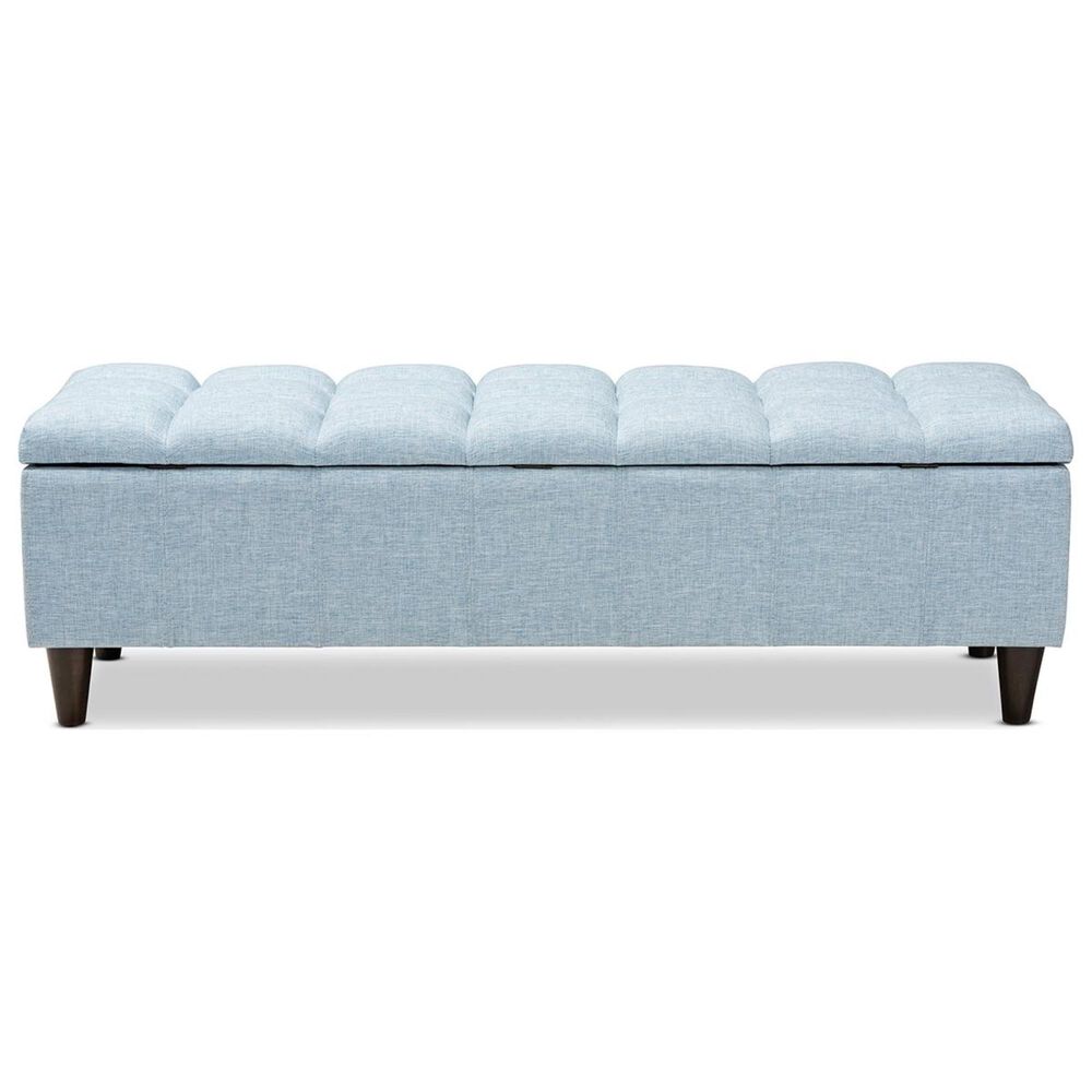 Baxton Studio Brette Storage Bench Ottoman in Blue, , large