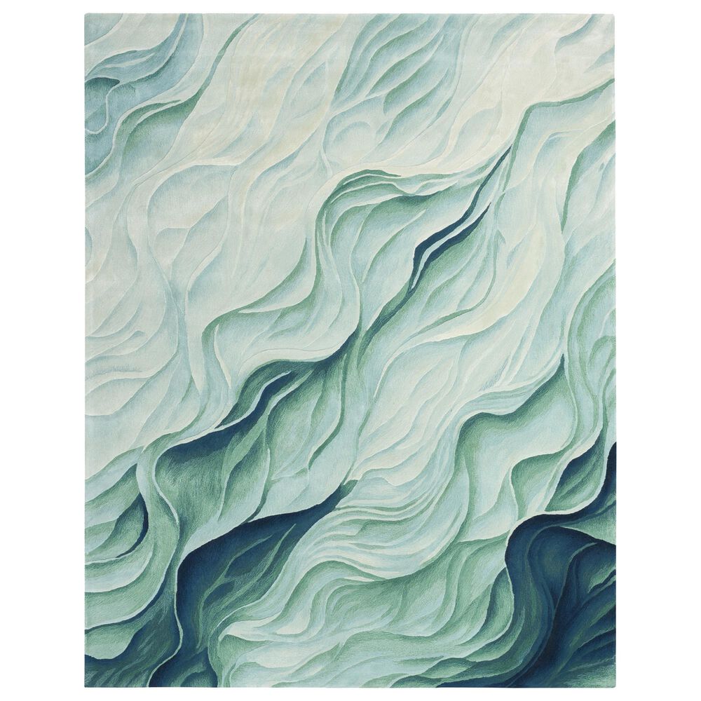 Nourison Prismatic Silver and Green 8"6" x 11"6" Area Rug, , large