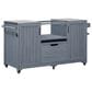 HOMLUX 67" Outdoor Kitchen Island with Stainless Steel Top in Grey, , large